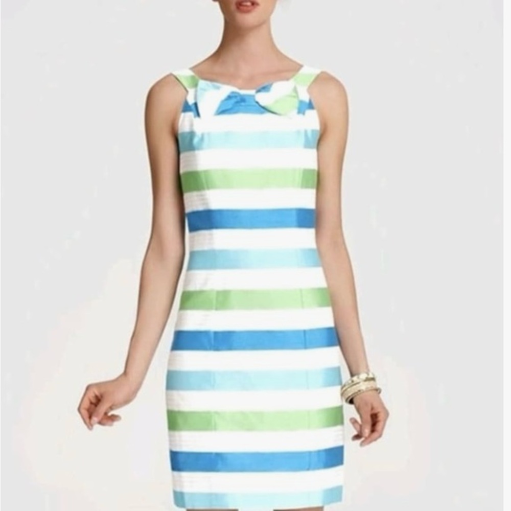 Lilly Pulitzer Striped Mini Dress in Blue and Green